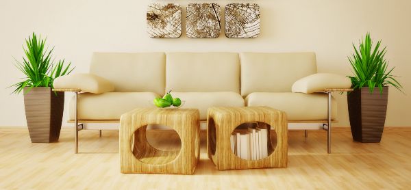 Light wood furnishings 