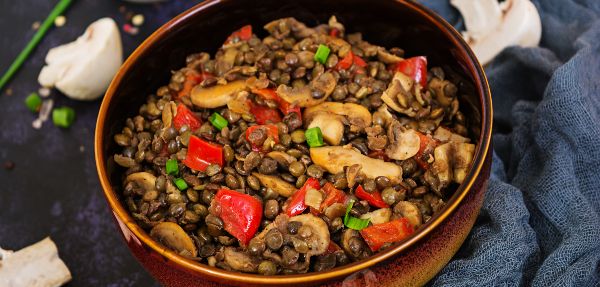 Mushroom and lentil ragu