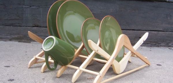 Wooden dish rack