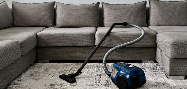 Vacuum cleaner on a carpet.