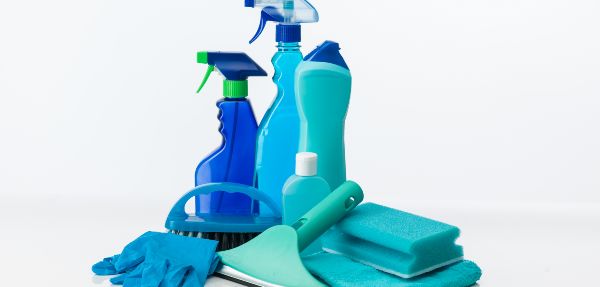 Cleaning tools and supplies.