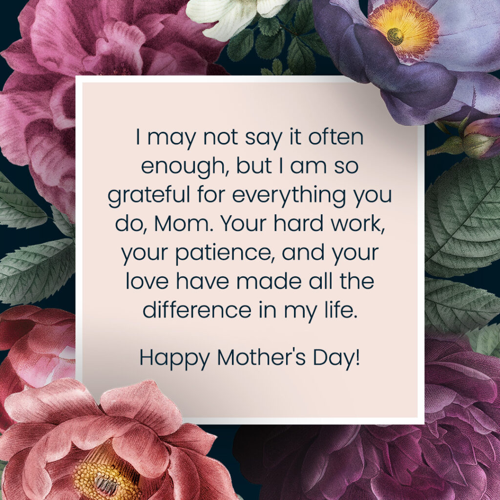 Reflective Downloadable Mother's Day Card